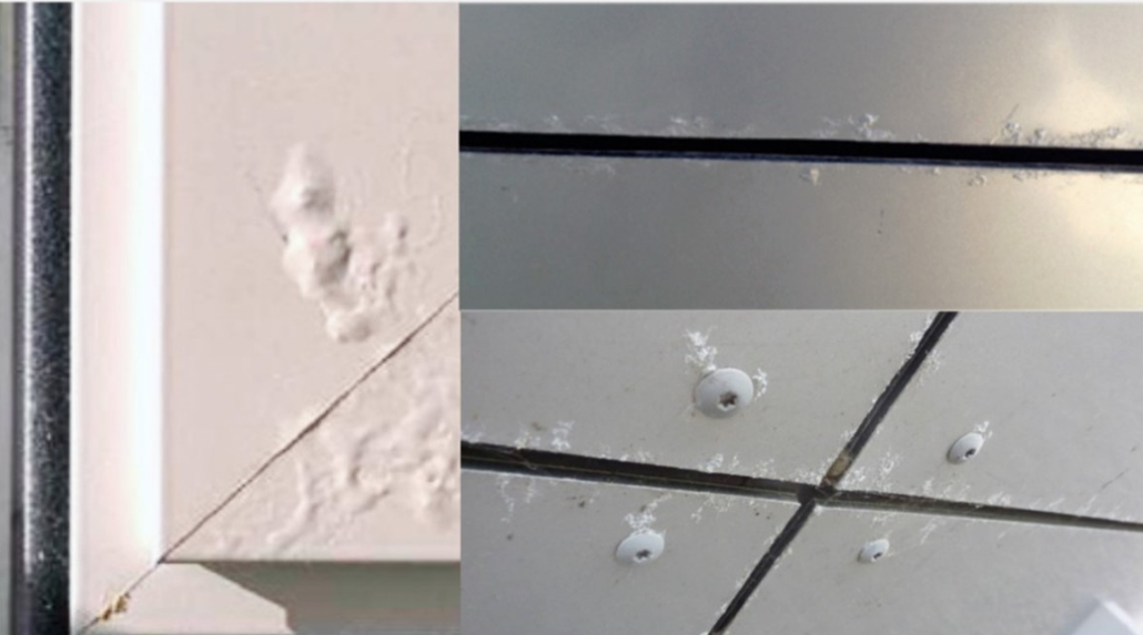 Voorbeeld filiforme corrosie