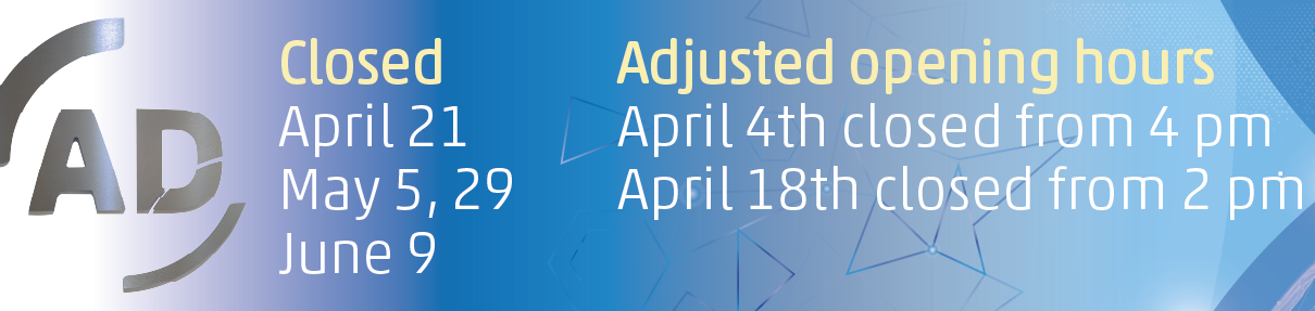 opening hours april/may/june